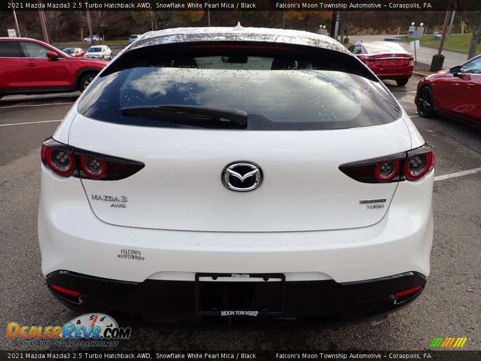 2021 Mazda Mazda3 2.5 Turbo Hatchback AWD Snowflake White Pearl Mica / Black Photo #3