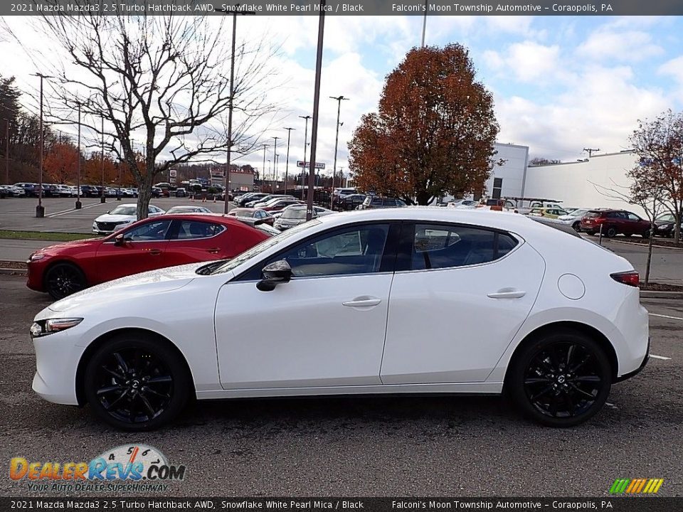 2021 Mazda Mazda3 2.5 Turbo Hatchback AWD Snowflake White Pearl Mica / Black Photo #6