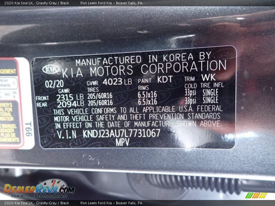 2020 Kia Soul LX Gravity Gray / Black Photo #18