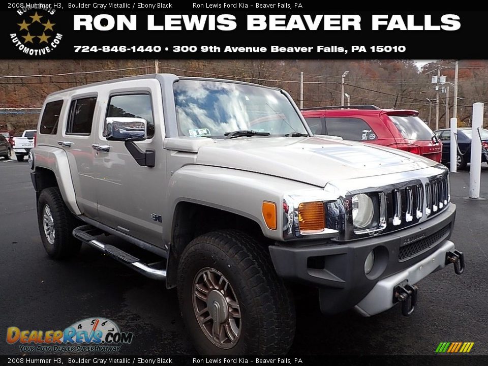 2008 Hummer H3 Boulder Gray Metallic / Ebony Black Photo #1