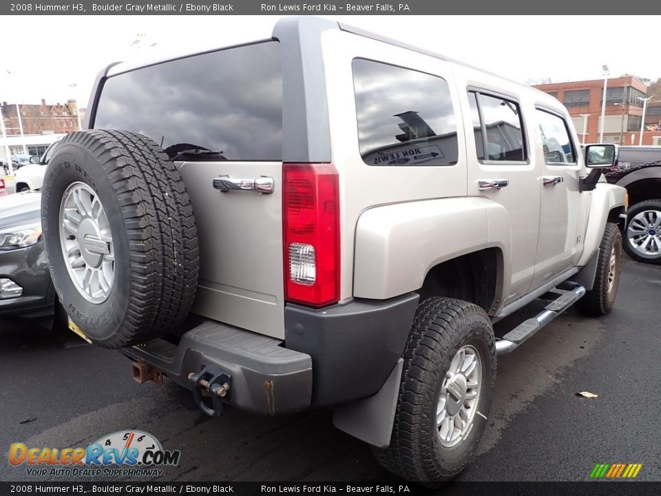 2008 Hummer H3 Boulder Gray Metallic / Ebony Black Photo #3