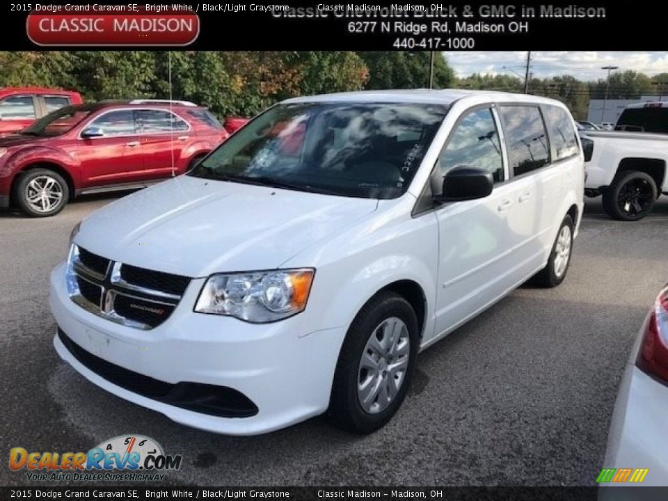 2015 Dodge Grand Caravan SE Bright White / Black/Light Graystone Photo #1