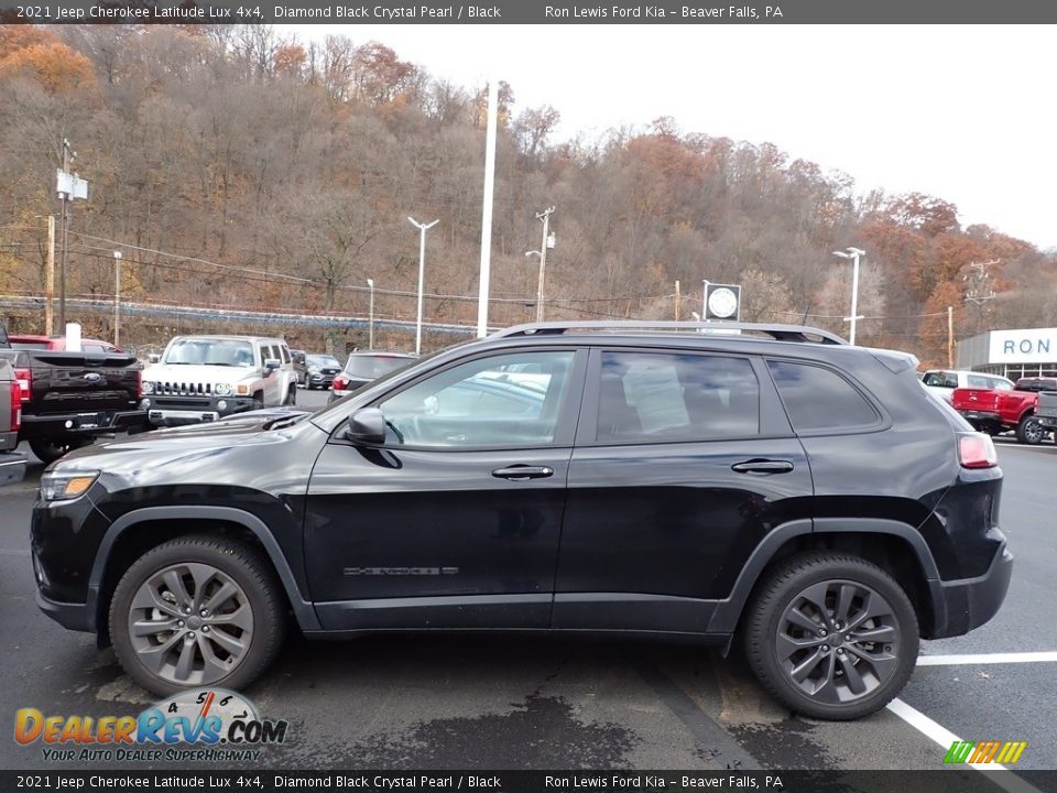 Diamond Black Crystal Pearl 2021 Jeep Cherokee Latitude Lux 4x4 Photo #3
