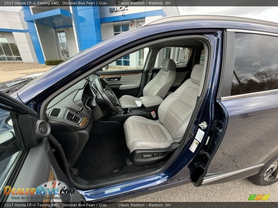 2017 Honda CR-V Touring AWD Obsidian Blue Pearl / Gray Photo #3