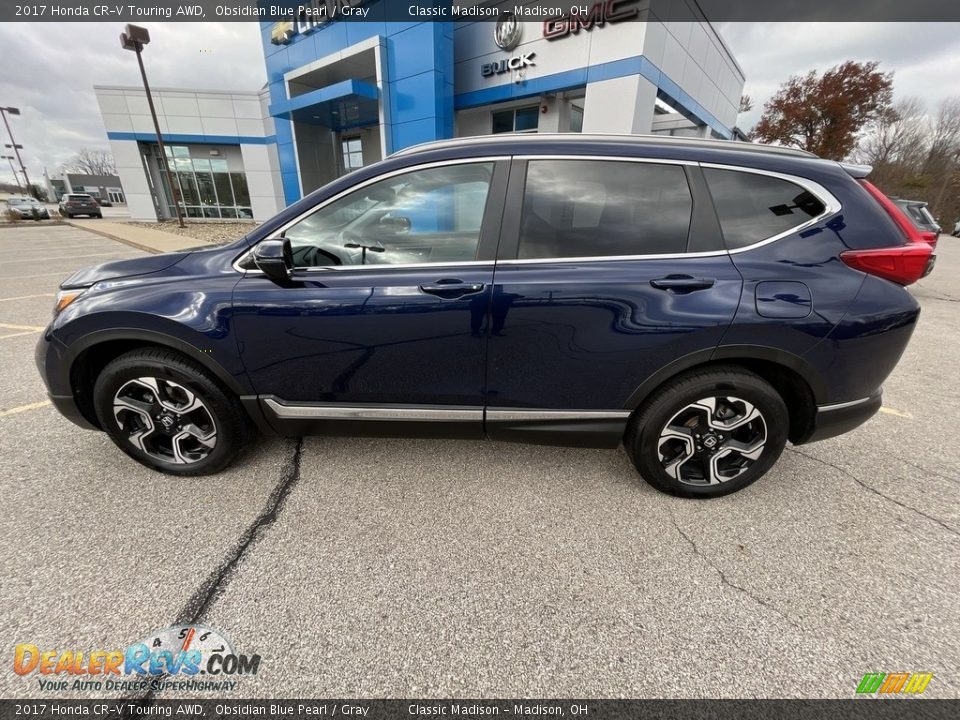 2017 Honda CR-V Touring AWD Obsidian Blue Pearl / Gray Photo #4