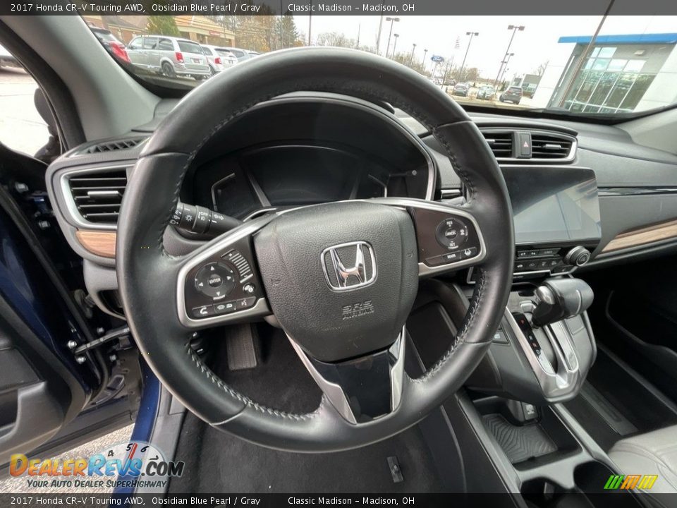 2017 Honda CR-V Touring AWD Obsidian Blue Pearl / Gray Photo #5