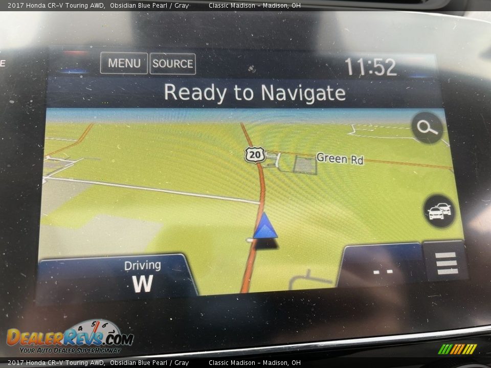 2017 Honda CR-V Touring AWD Obsidian Blue Pearl / Gray Photo #7