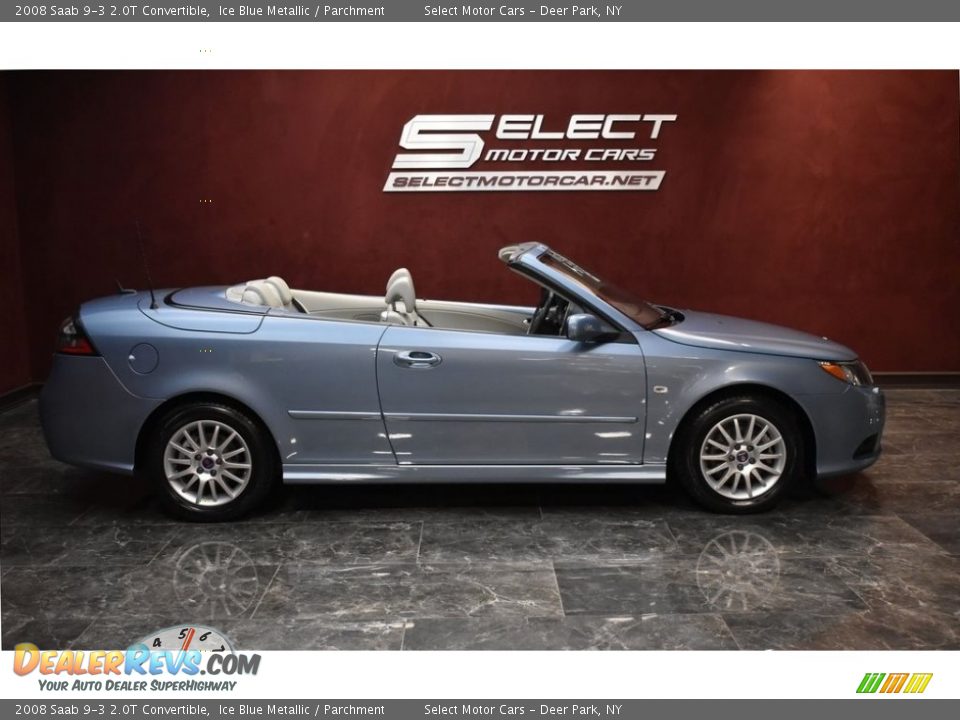 2008 Saab 9-3 2.0T Convertible Ice Blue Metallic / Parchment Photo #7