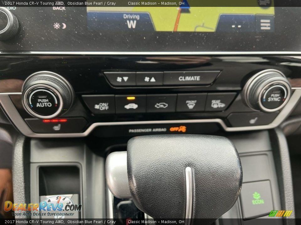 2017 Honda CR-V Touring AWD Obsidian Blue Pearl / Gray Photo #9