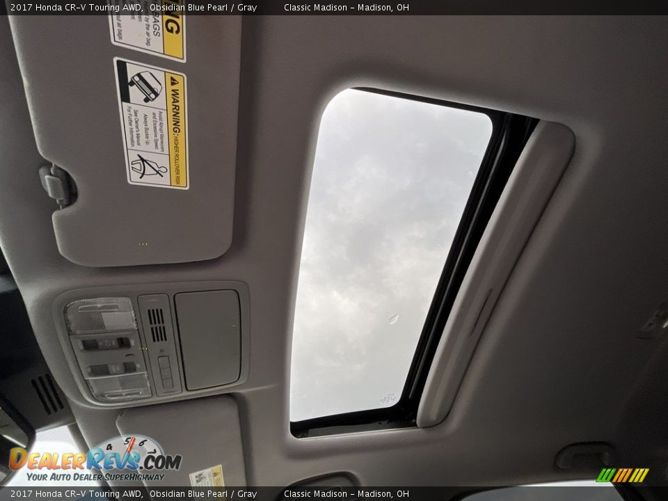 2017 Honda CR-V Touring AWD Obsidian Blue Pearl / Gray Photo #10