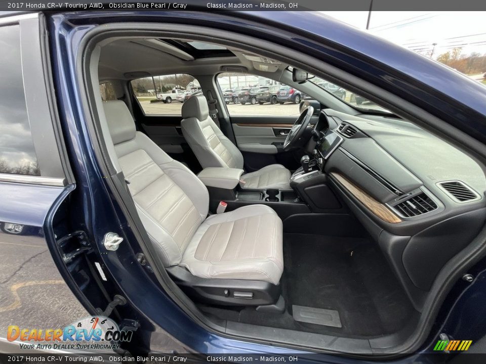 2017 Honda CR-V Touring AWD Obsidian Blue Pearl / Gray Photo #15