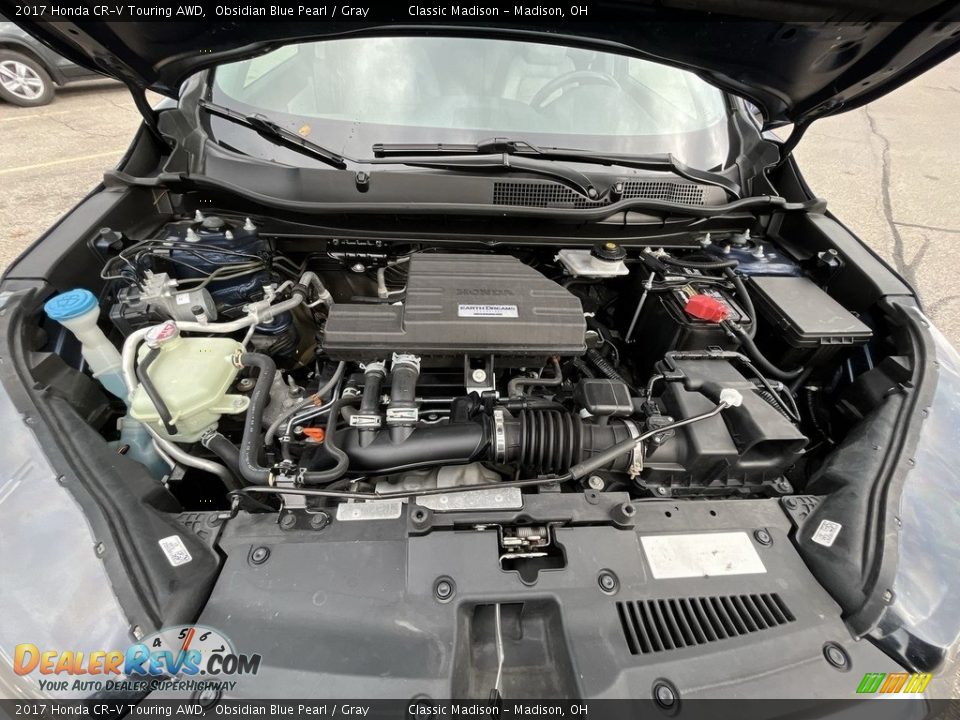 2017 Honda CR-V Touring AWD Obsidian Blue Pearl / Gray Photo #16