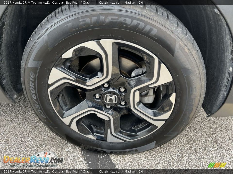2017 Honda CR-V Touring AWD Obsidian Blue Pearl / Gray Photo #17