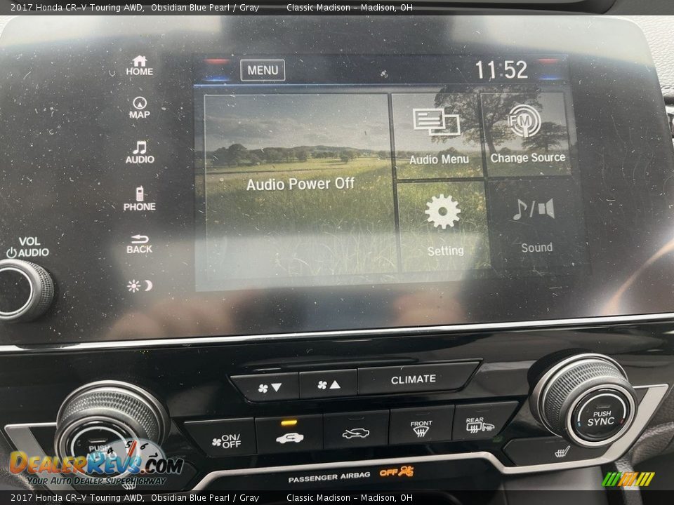 2017 Honda CR-V Touring AWD Obsidian Blue Pearl / Gray Photo #21