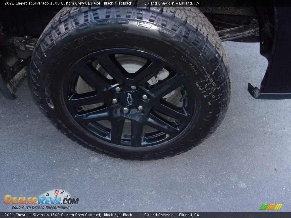 2021 Chevrolet Silverado 1500 Custom Crew Cab 4x4 Black / Jet Black Photo #13