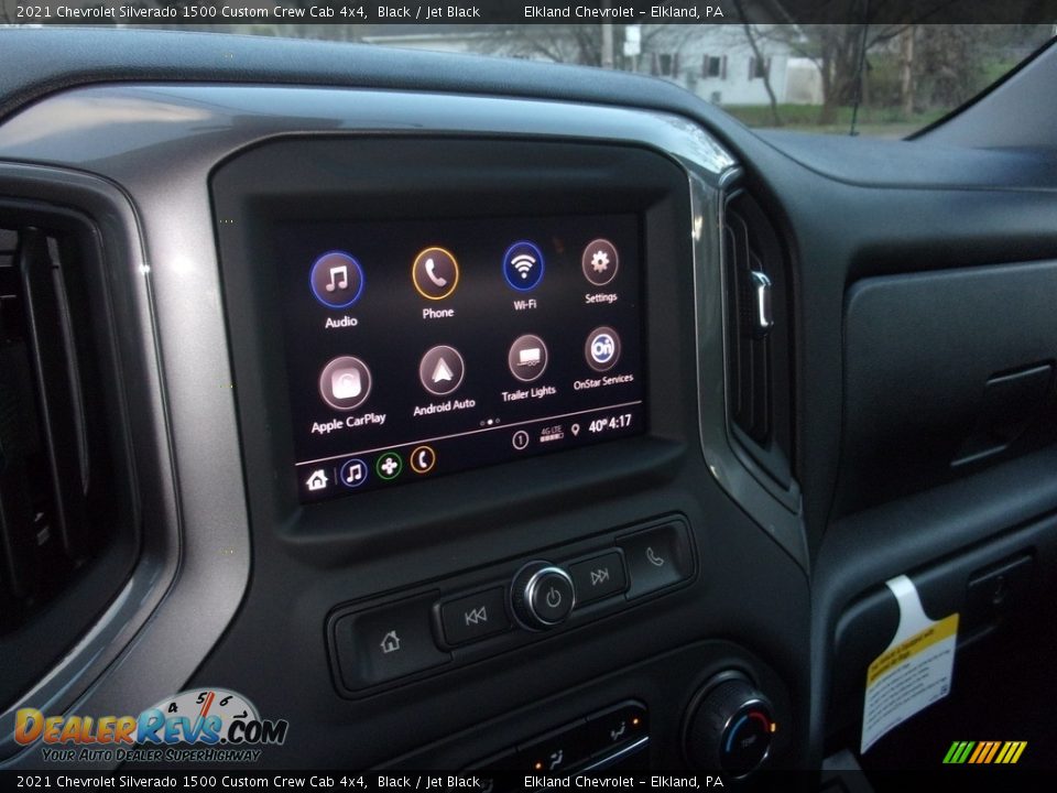 2021 Chevrolet Silverado 1500 Custom Crew Cab 4x4 Black / Jet Black Photo #30