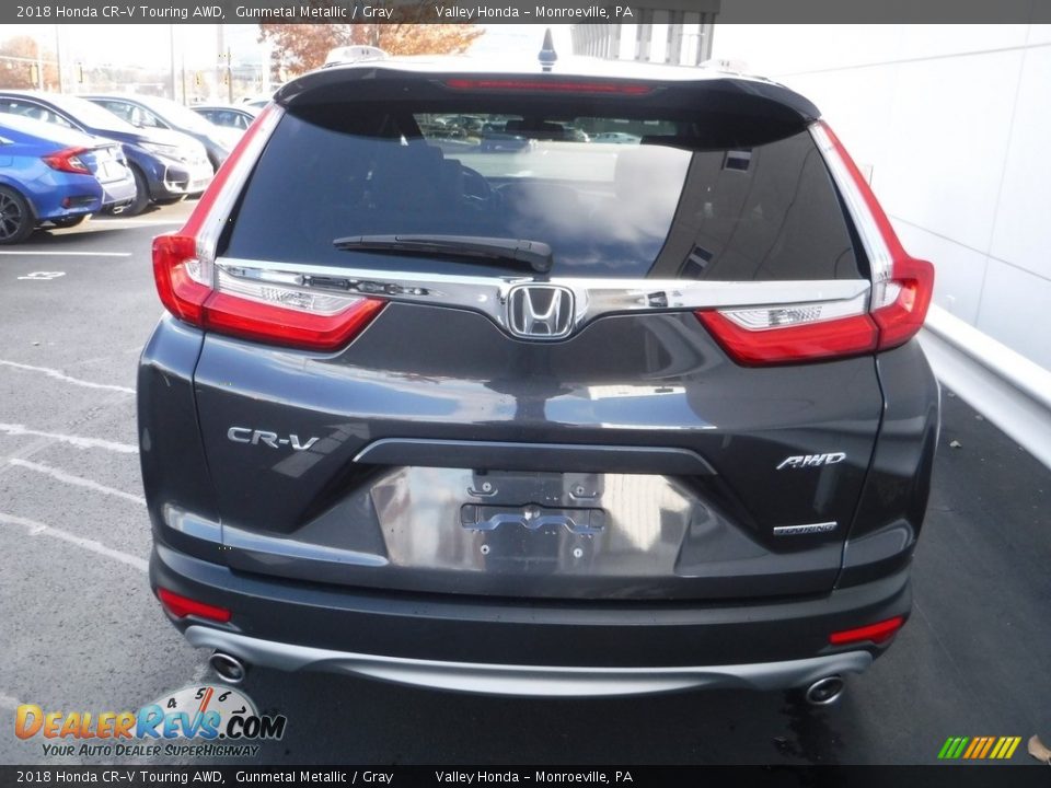 2018 Honda CR-V Touring AWD Gunmetal Metallic / Gray Photo #7