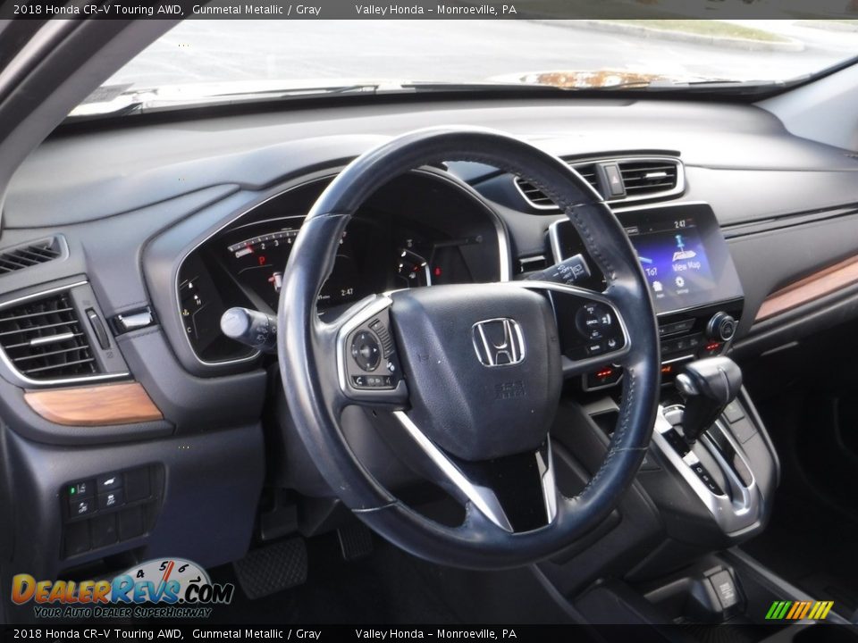 2018 Honda CR-V Touring AWD Gunmetal Metallic / Gray Photo #10