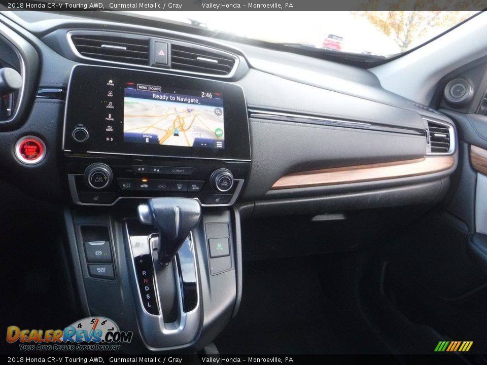 2018 Honda CR-V Touring AWD Gunmetal Metallic / Gray Photo #14