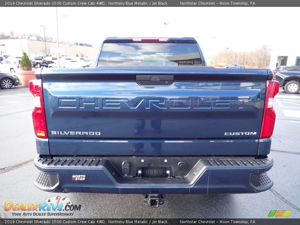 2019 Chevrolet Silverado 1500 Custom Crew Cab 4WD Northsky Blue Metallic / Jet Black Photo #6