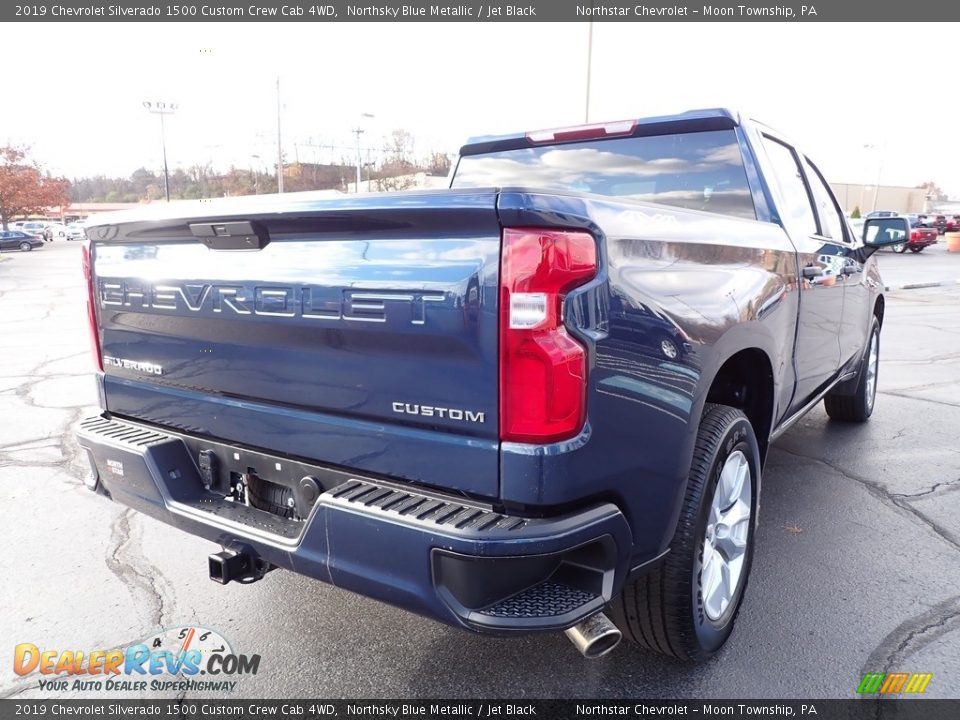 2019 Chevrolet Silverado 1500 Custom Crew Cab 4WD Northsky Blue Metallic / Jet Black Photo #7