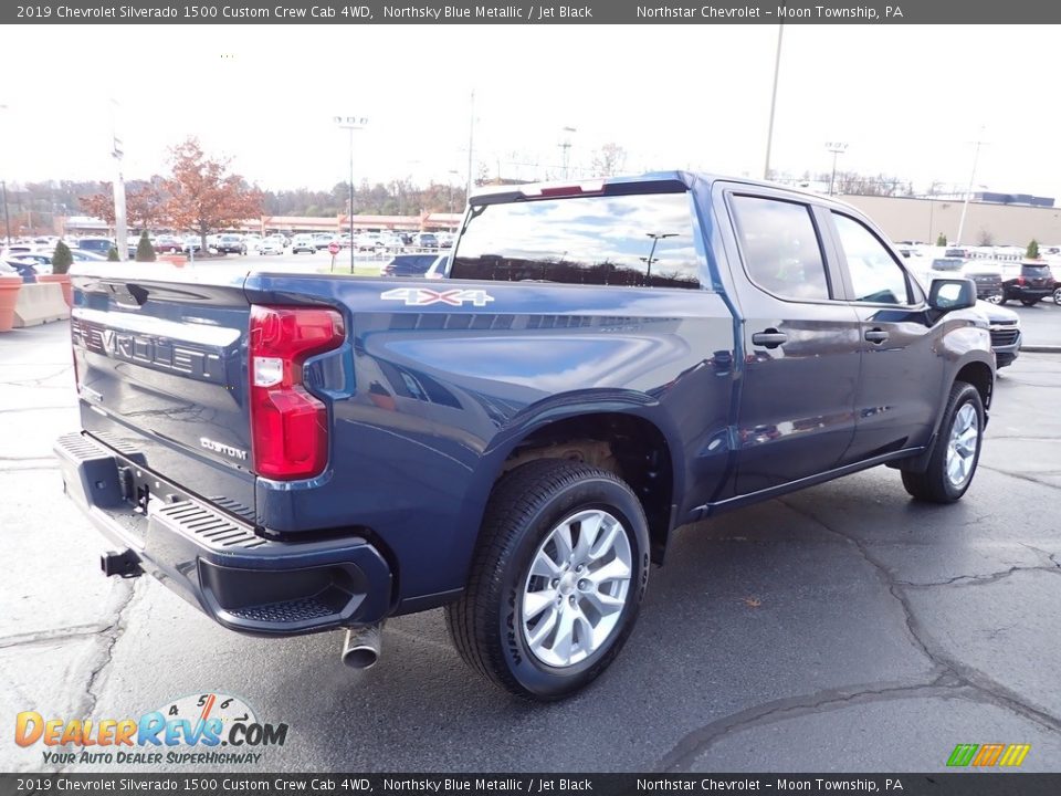 2019 Chevrolet Silverado 1500 Custom Crew Cab 4WD Northsky Blue Metallic / Jet Black Photo #8