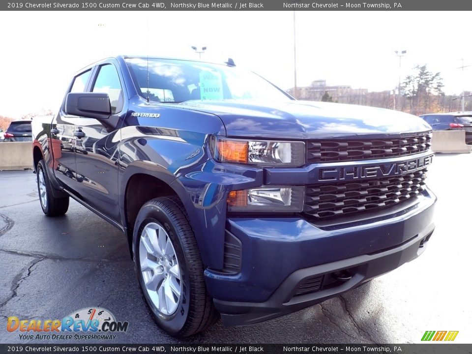 2019 Chevrolet Silverado 1500 Custom Crew Cab 4WD Northsky Blue Metallic / Jet Black Photo #11