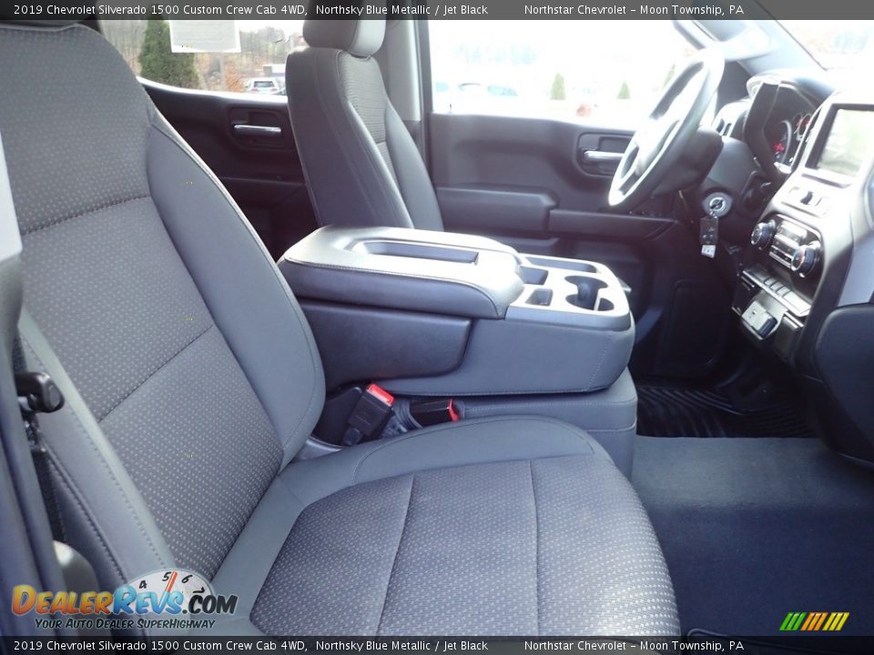 2019 Chevrolet Silverado 1500 Custom Crew Cab 4WD Northsky Blue Metallic / Jet Black Photo #14