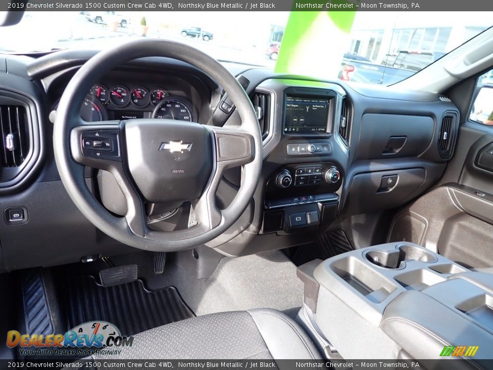 2019 Chevrolet Silverado 1500 Custom Crew Cab 4WD Northsky Blue Metallic / Jet Black Photo #21