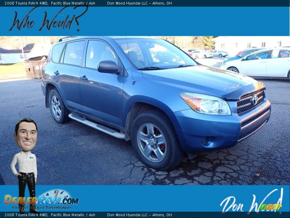 2008 Toyota RAV4 4WD Pacific Blue Metallic / Ash Photo #1