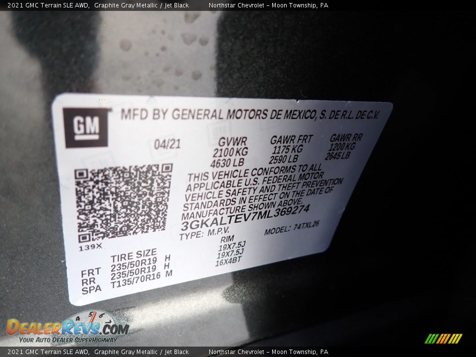 2021 GMC Terrain SLE AWD Graphite Gray Metallic / Jet Black Photo #28