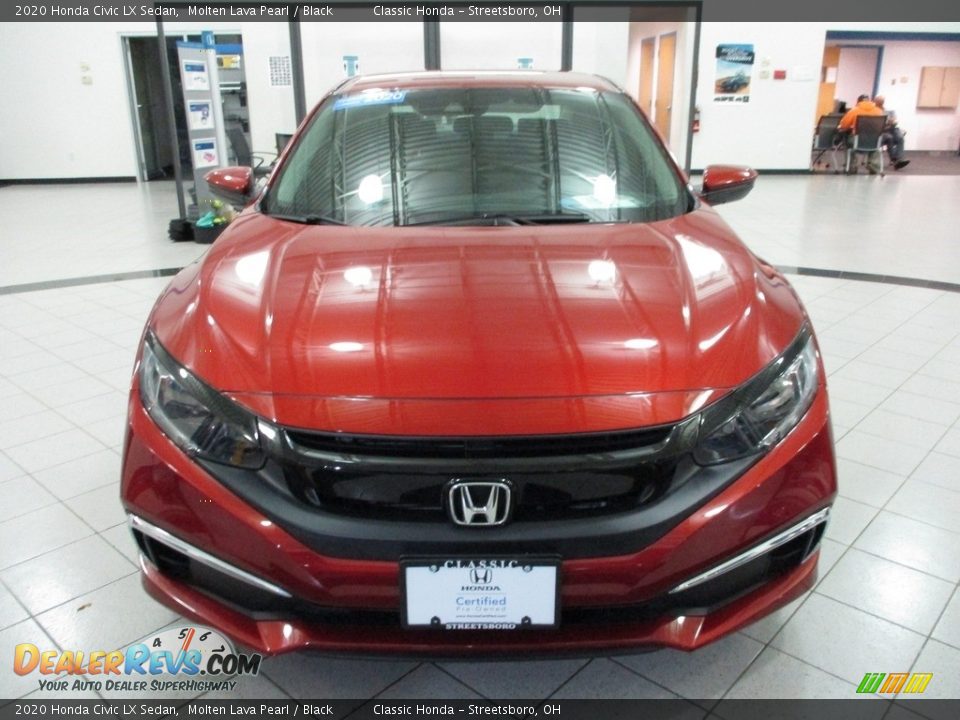 2020 Honda Civic LX Sedan Molten Lava Pearl / Black Photo #2