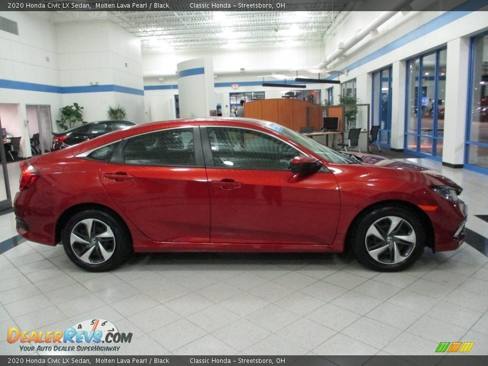 2020 Honda Civic LX Sedan Molten Lava Pearl / Black Photo #4