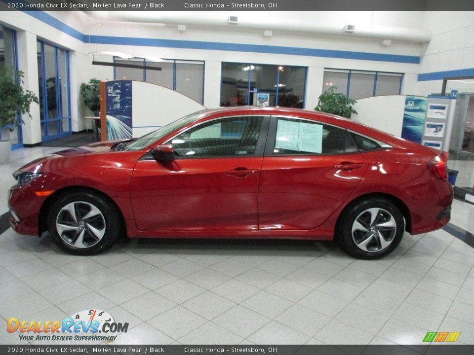 2020 Honda Civic LX Sedan Molten Lava Pearl / Black Photo #10