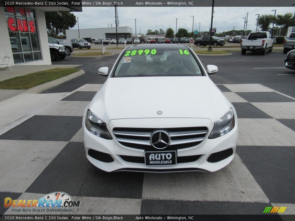 2016 Mercedes-Benz C 300 Sedan Polar White / Silk Beige/Black Photo #2