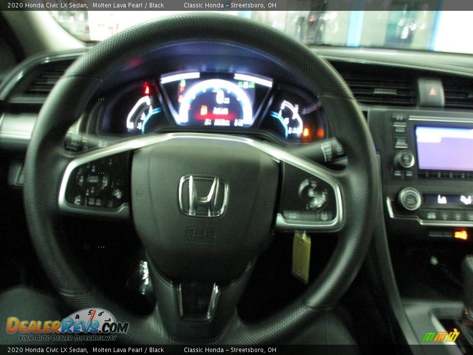 2020 Honda Civic LX Sedan Molten Lava Pearl / Black Photo #29