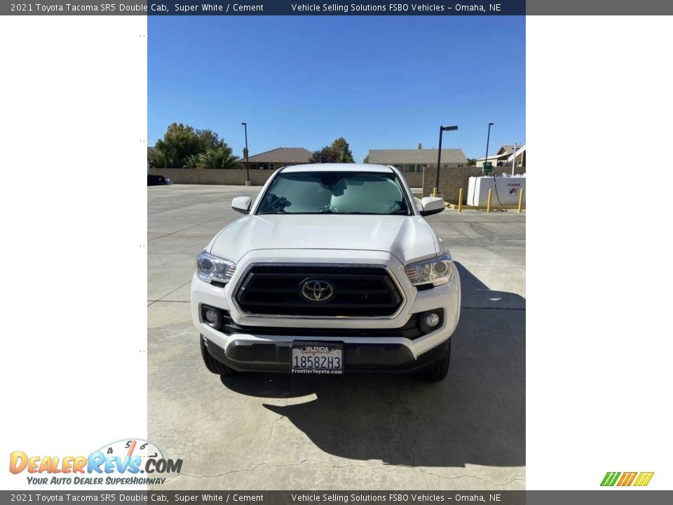 2021 Toyota Tacoma SR5 Double Cab Super White / Cement Photo #1