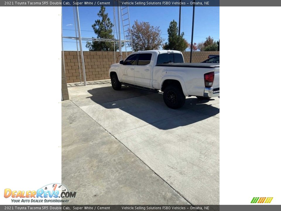 2021 Toyota Tacoma SR5 Double Cab Super White / Cement Photo #6