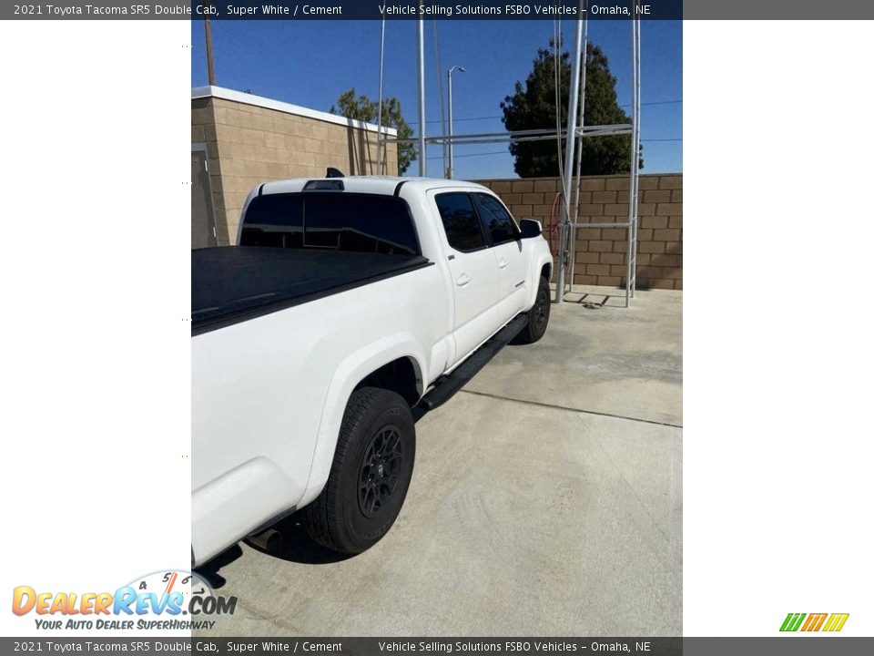 2021 Toyota Tacoma SR5 Double Cab Super White / Cement Photo #8