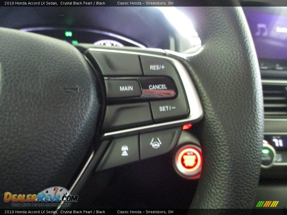 2019 Honda Accord LX Sedan Crystal Black Pearl / Black Photo #31