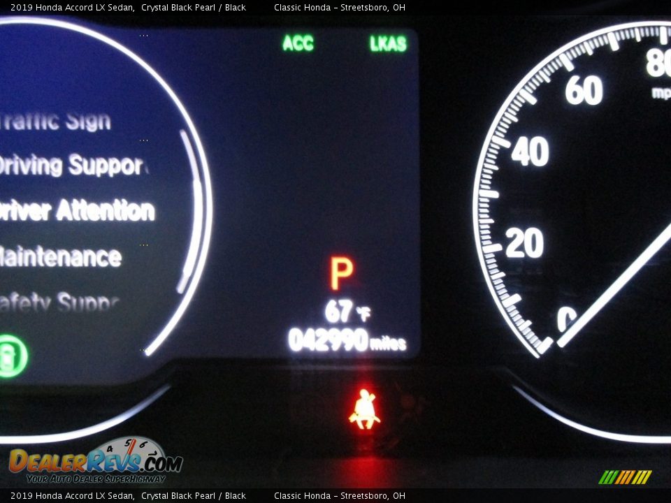 2019 Honda Accord LX Sedan Crystal Black Pearl / Black Photo #32