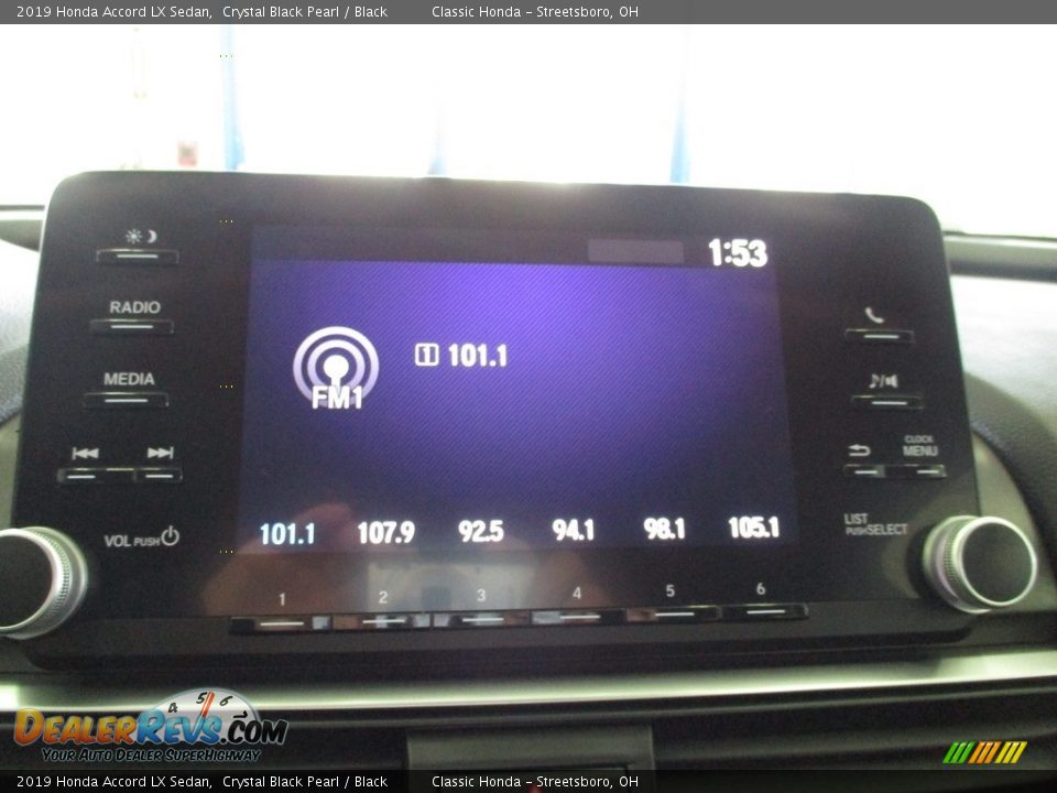 2019 Honda Accord LX Sedan Crystal Black Pearl / Black Photo #35