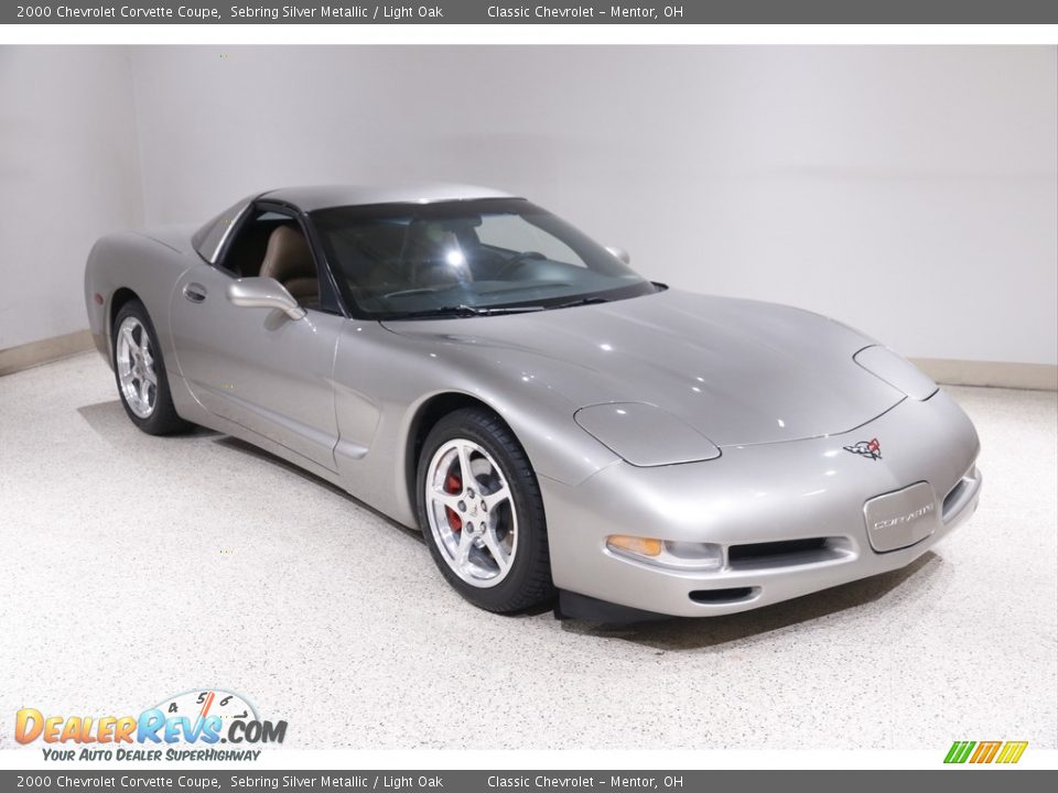 2000 Chevrolet Corvette Coupe Sebring Silver Metallic / Light Oak Photo #1