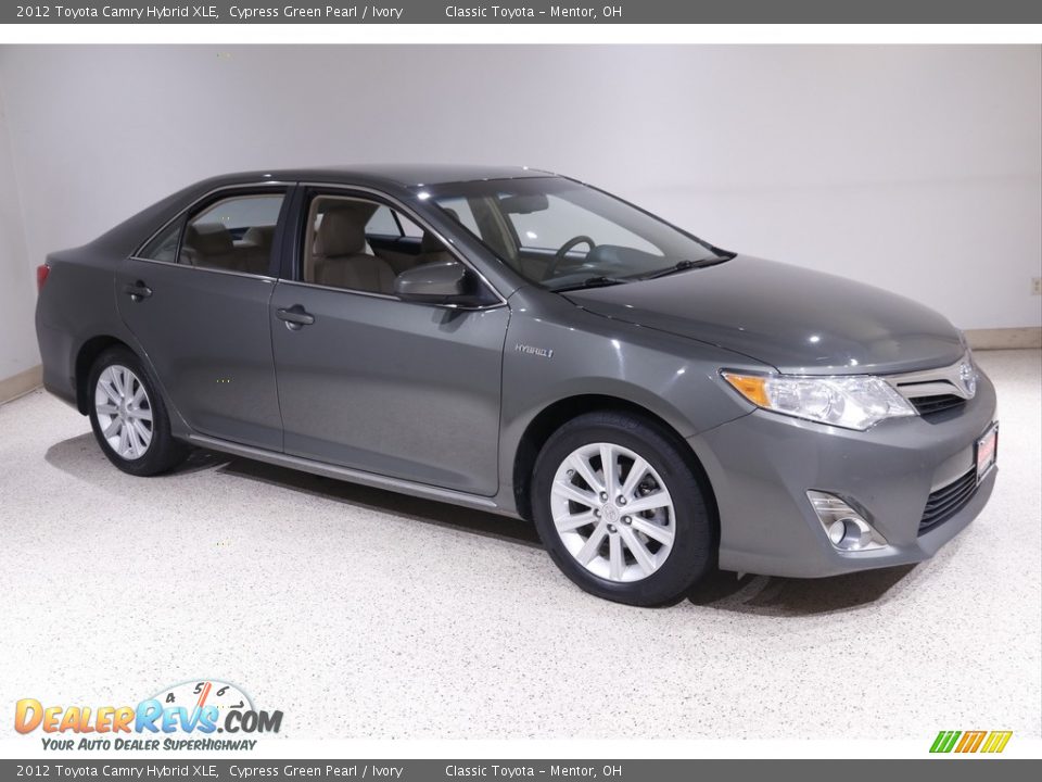 2012 Toyota Camry Hybrid XLE Cypress Green Pearl / Ivory Photo #1