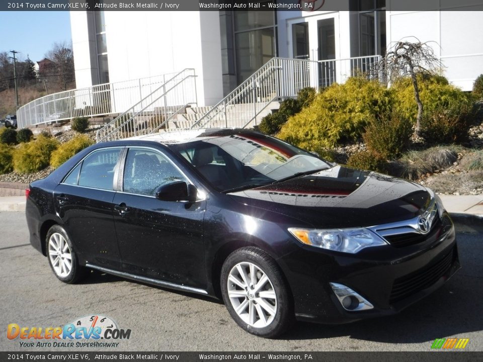 2014 Toyota Camry XLE V6 Attitude Black Metallic / Ivory Photo #1