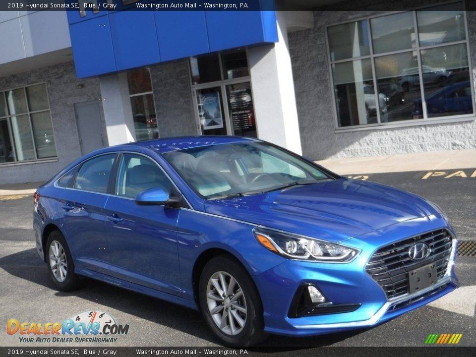 2019 Hyundai Sonata SE Blue / Gray Photo #1