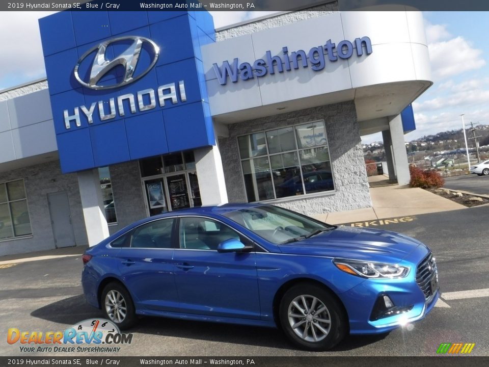 2019 Hyundai Sonata SE Blue / Gray Photo #2