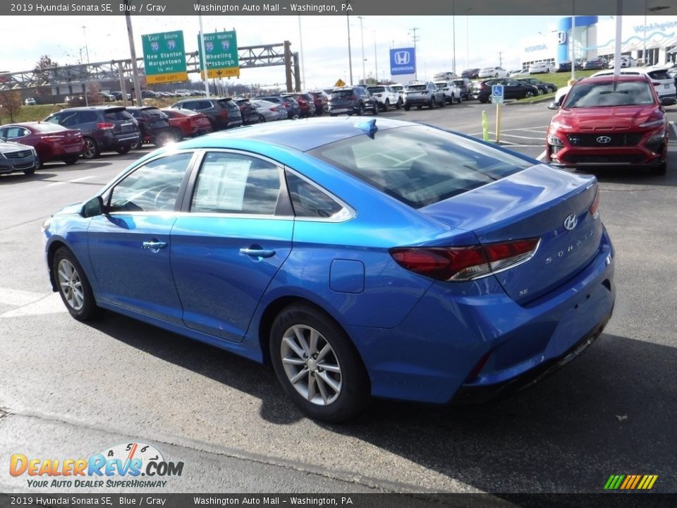 2019 Hyundai Sonata SE Blue / Gray Photo #7