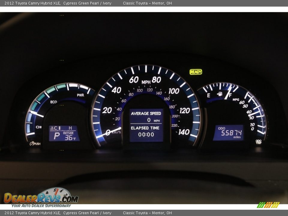 2012 Toyota Camry Hybrid XLE Cypress Green Pearl / Ivory Photo #8