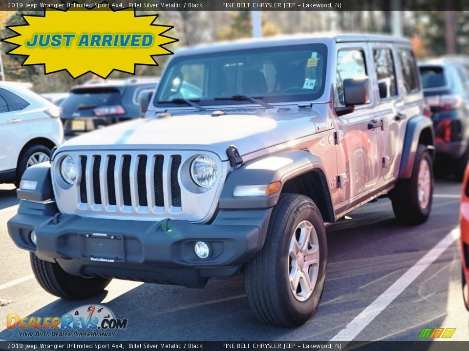 2019 Jeep Wrangler Unlimited Sport 4x4 Billet Silver Metallic / Black Photo #1